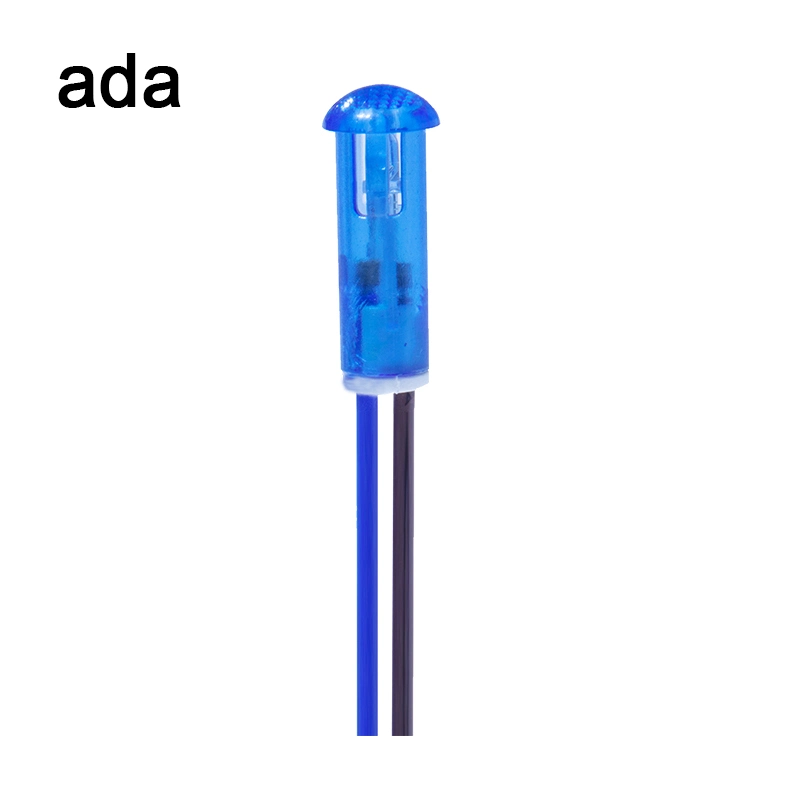 A-12-1 8mm LED indicador de luz 0,5W 25000HRS Indicador LED azul 0