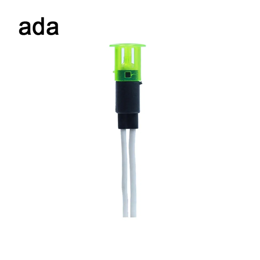 Rojo Azul Verde A-16 Lámpara piloto de panel de 10 mm Luz indicadora 220v 0